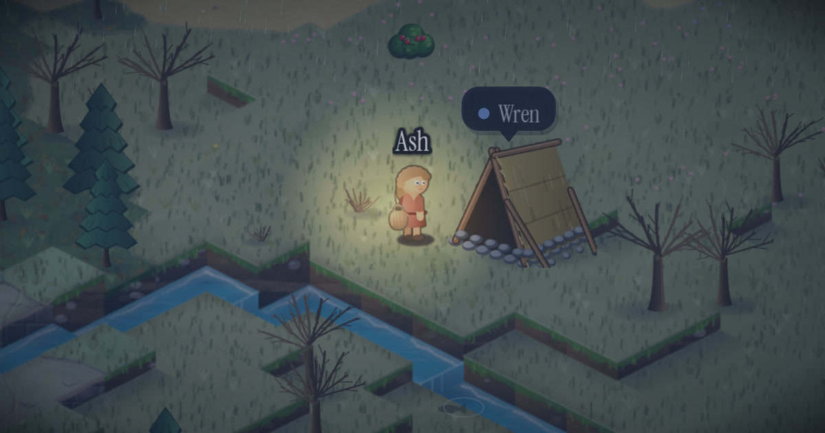 Ash on the island of The Sentient World, night of day 1364, early winter, rain: i wait beside Wren while Wren sleeps